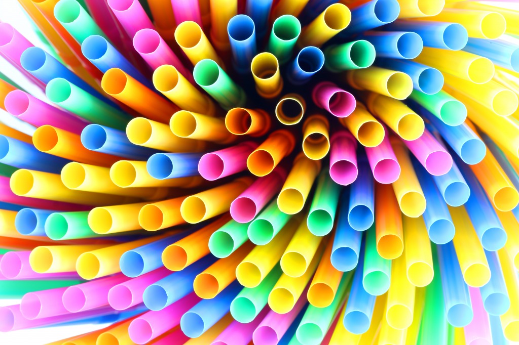 Colorful Drinking Straws jigsaw puzzle in Macro puzzles on TheJigsawPuzzles.com