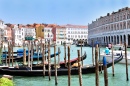 Gondolas At Hotel Ca' Sagredo, Venice