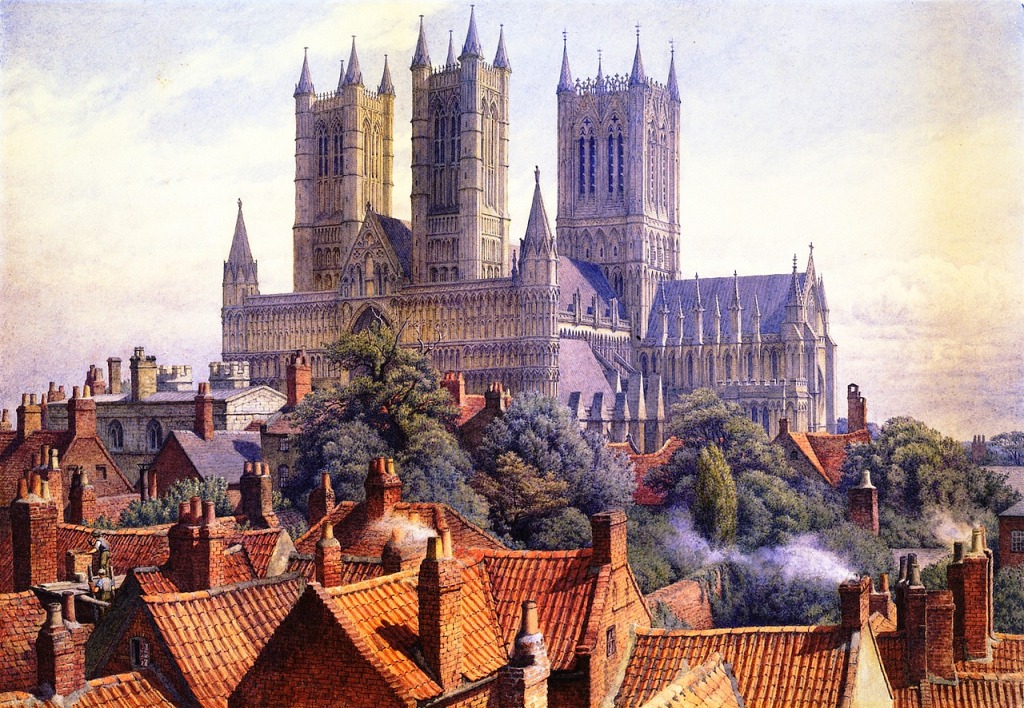 Lincoln Cathedral jigsaw puzzle in Piece of Art puzzles on TheJigsawPuzzles.com