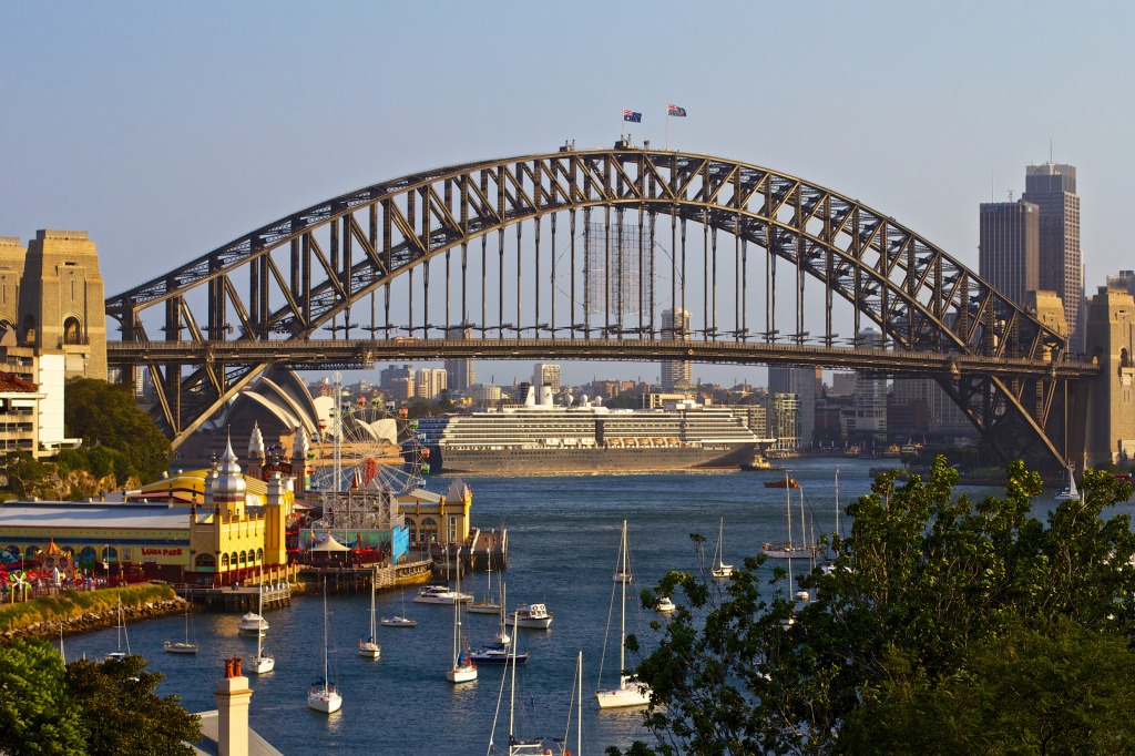 Sydney Hafenbrücke, Australien jigsaw puzzle in Brücken puzzles on TheJigsawPuzzles.com