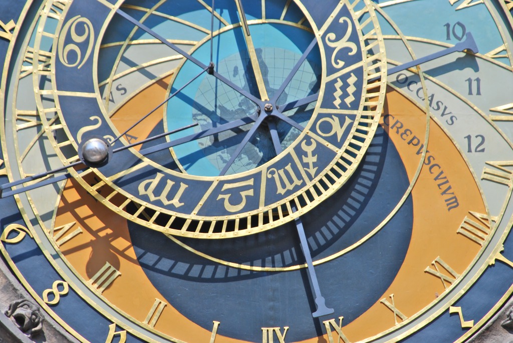 The Prague Astronomical Clock jigsaw puzzle in Puzzle of the Day puzzles on TheJigsawPuzzles.com