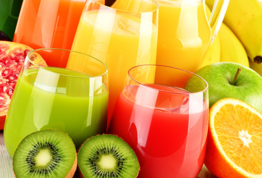 Assorted Fruit Juices jigsaw puzzle in Food & Bakery puzzles on TheJigsawPuzzles.com