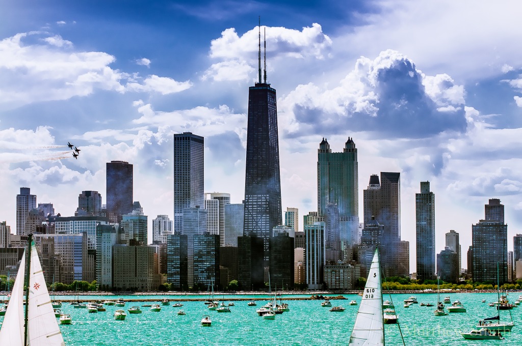 Chicago Skyline jigsaw puzzle in Street View puzzles on TheJigsawPuzzles.com