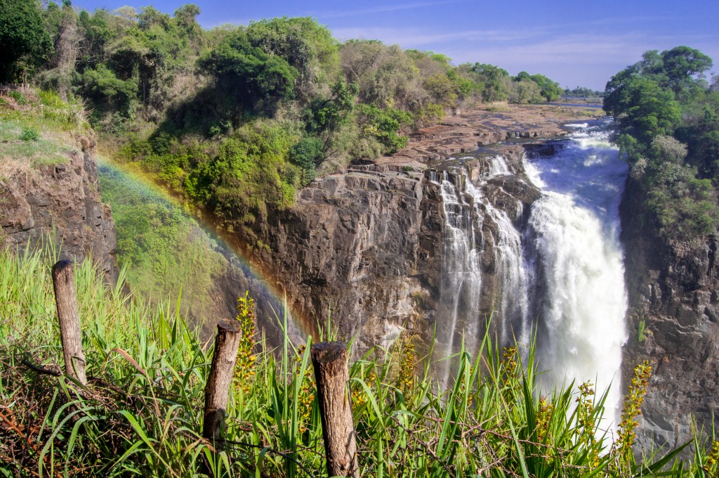 Victoria Falls, Zimbabwe jigsaw puzzle in Waterfalls puzzles on TheJigsawPuzzles.com