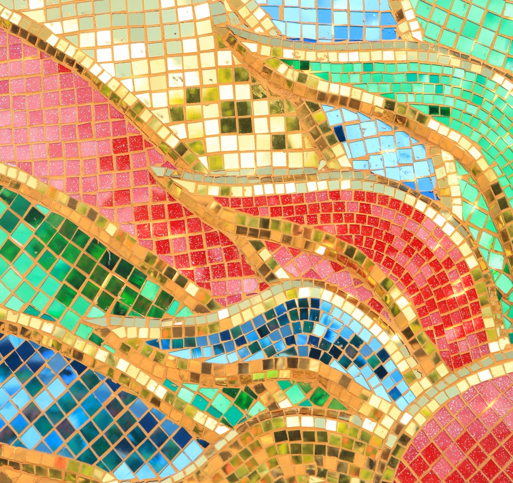 Цветная стеклянная мозаика jigsaw puzzle in Макросъёмка puzzles on TheJigsawPuzzles.com