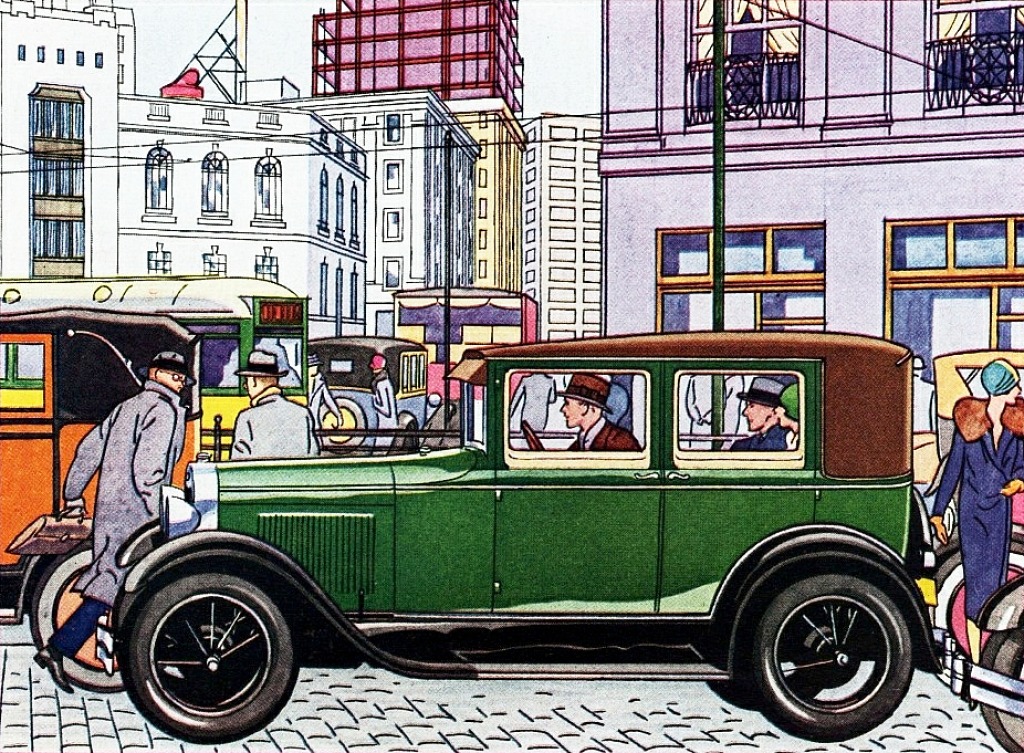 1928 Форд четырехдверный седан jigsaw puzzle in Автомобили и Мотоциклы puzzles on TheJigsawPuzzles.com