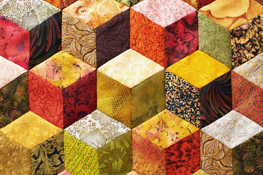 Ромбовидное стеганое одеяло jigsaw puzzle in Рукоделие puzzles on TheJigsawPuzzles.com