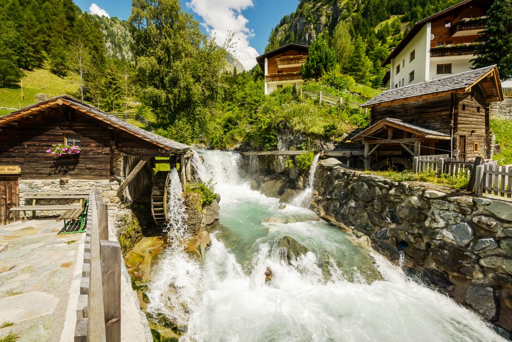 Water Mill in Tirol, Austria jigsaw puzzle in Waterfalls puzzles on TheJigsawPuzzles.com