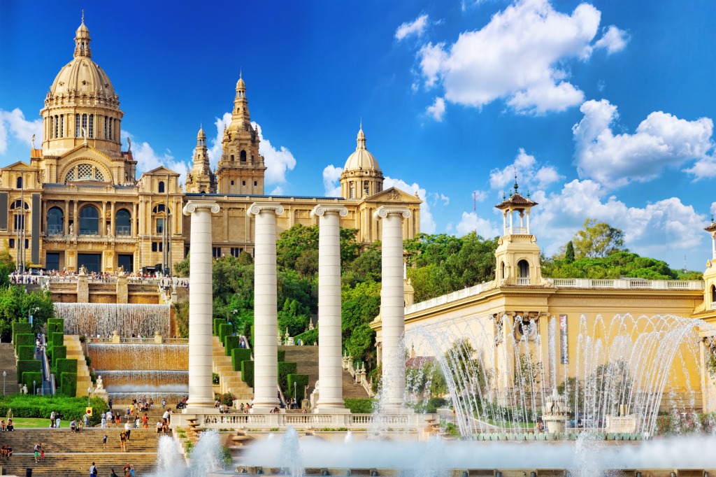 National Museum In Barcelona jigsaw puzzle in Waterfalls puzzles on TheJigsawPuzzles.com