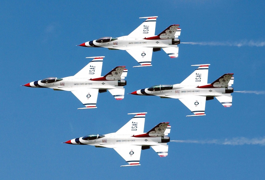 U.S. Air Force Thunderbirds jigsaw puzzle in Puzzle of the Day puzzles on TheJigsawPuzzles.com