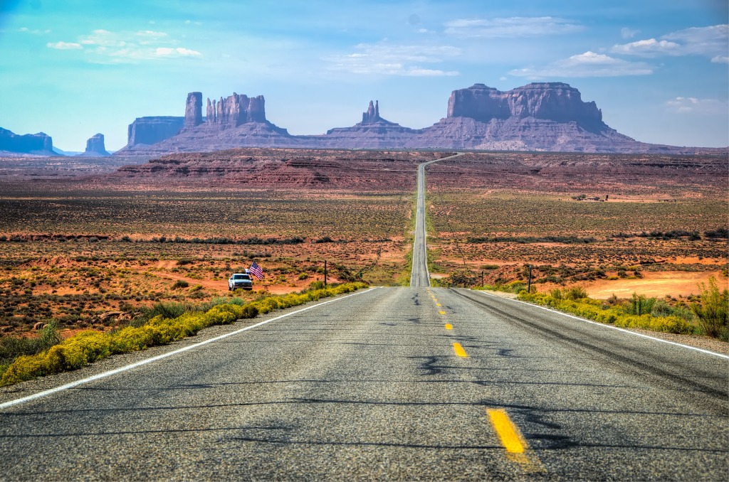 Monument Valley Road jigsaw puzzle in Puzzle of the Day puzzles on TheJigsawPuzzles.com