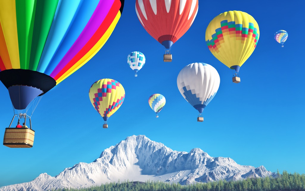 Ballons à air chaud jigsaw puzzle in Aviation puzzles on TheJigsawPuzzles.com