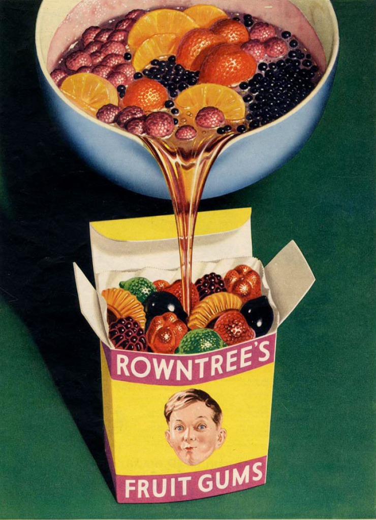Rowtrees Fruit Gums Ad jigsaw puzzle in Fruits & Veggies puzzles on TheJigsawPuzzles.com