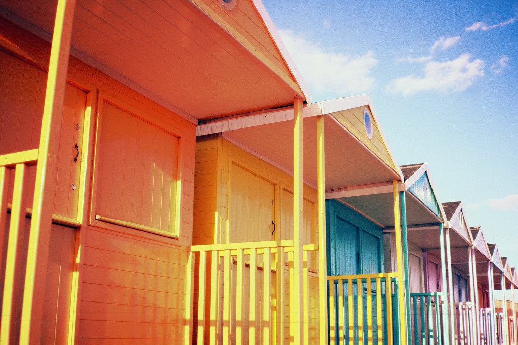Seaside Beach Huts jigsaw puzzle in Street View puzzles on TheJigsawPuzzles.com