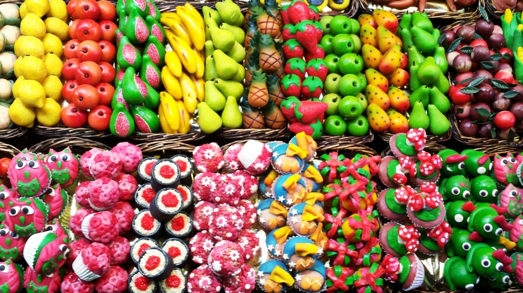 Marzipan Pastries jigsaw puzzle in Food & Bakery puzzles on TheJigsawPuzzles.com