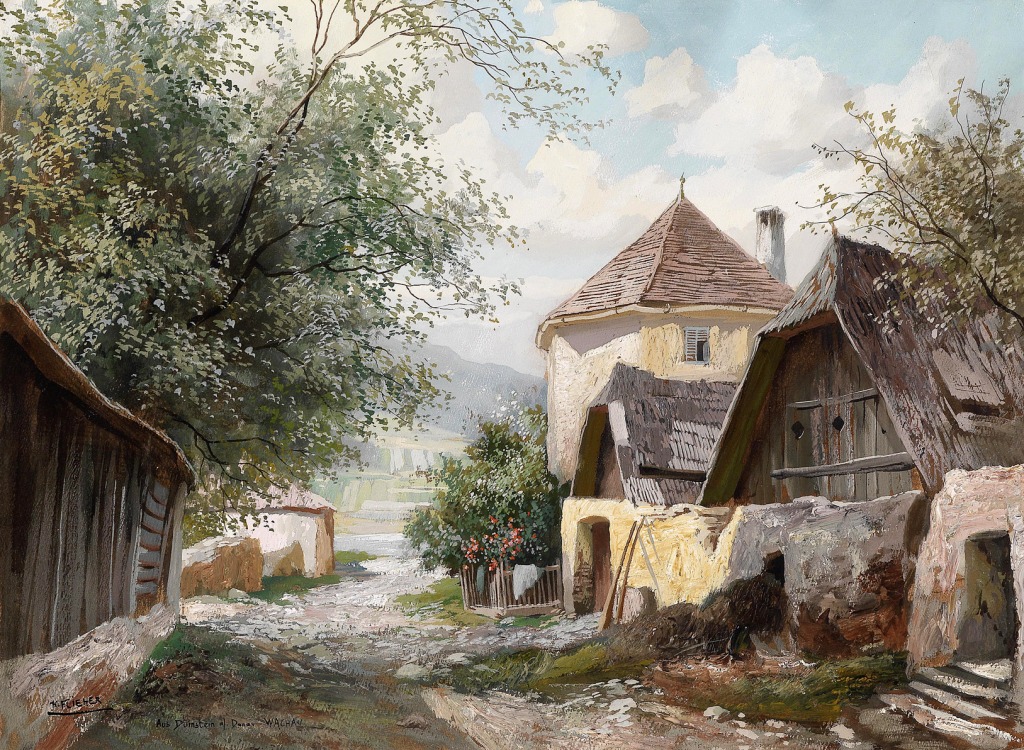 Village alpin jigsaw puzzle in Chefs d'oeuvres puzzles on TheJigsawPuzzles.com