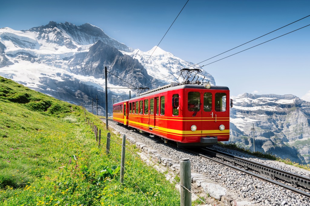 Jungfrau Mountain, Switzerland jigsaw puzzle in Puzzle of the Day puzzles on TheJigsawPuzzles.com