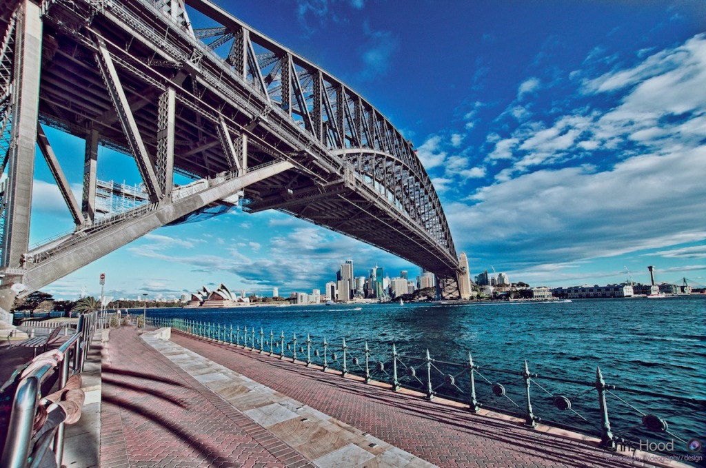 Pont sur le port de Sydney en hiver jigsaw puzzle in Ponts puzzles on TheJigsawPuzzles.com