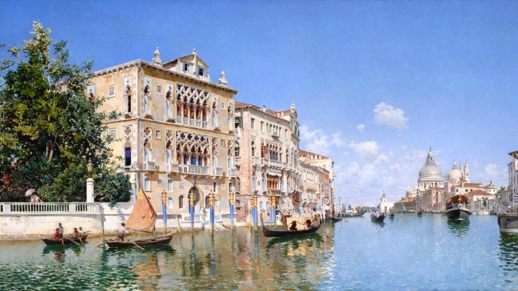 Le Grand Canal (1885) jigsaw puzzle in Chefs d'oeuvres puzzles on TheJigsawPuzzles.com