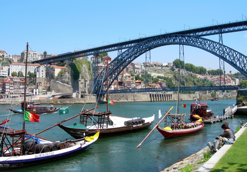 Die Brücke Dom Luis I, Porto, Portugal jigsaw puzzle in Brücken puzzles on TheJigsawPuzzles.com