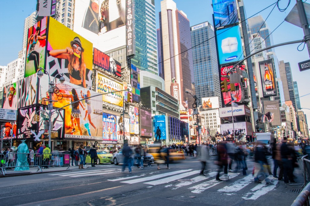 Times Square Crossing jigsaw puzzle in Street View puzzles on TheJigsawPuzzles.com