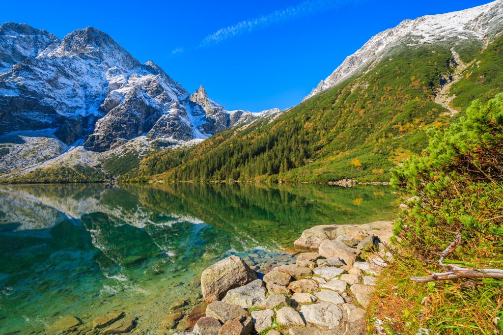 Morskie Oko Lake, Tatra Mountains, Poland jigsaw puzzle in Puzzle of the Day puzzles on TheJigsawPuzzles.com