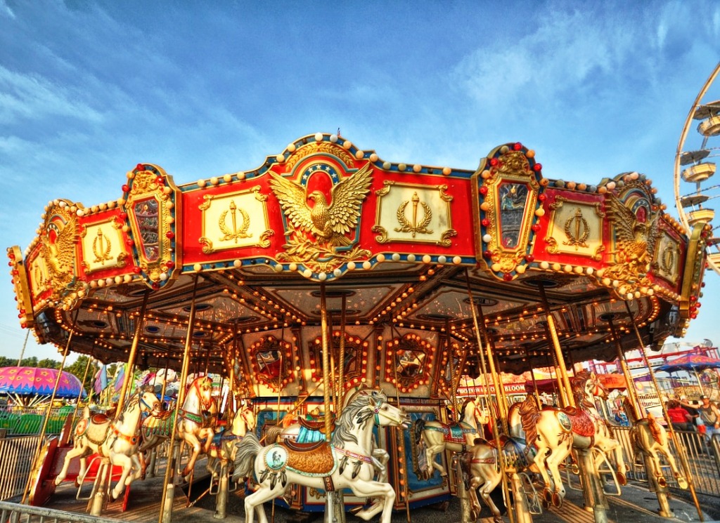 Merry Go Round jigsaw puzzle in Puzzle of the Day puzzles on TheJigsawPuzzles.com