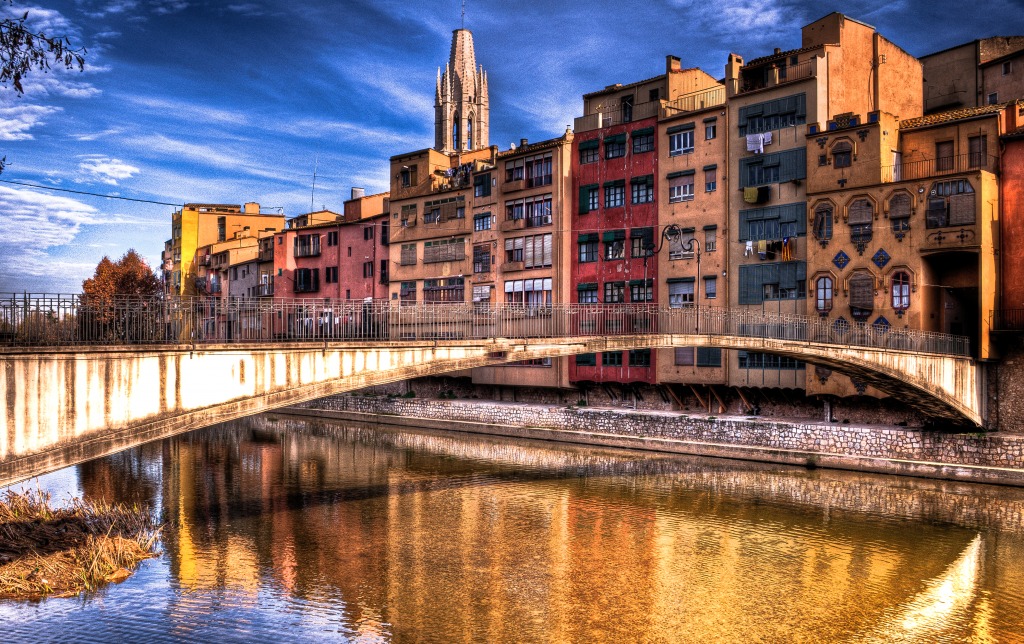 Girona, Catalunha, Espanha jigsaw puzzle in Pontes puzzles on TheJigsawPuzzles.com