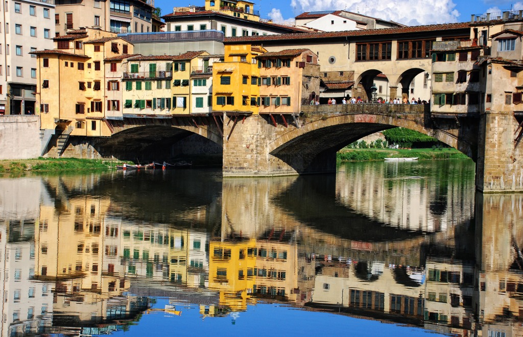 Ponte Vecchio, Florença, Itália jigsaw puzzle in Pontes puzzles on TheJigsawPuzzles.com