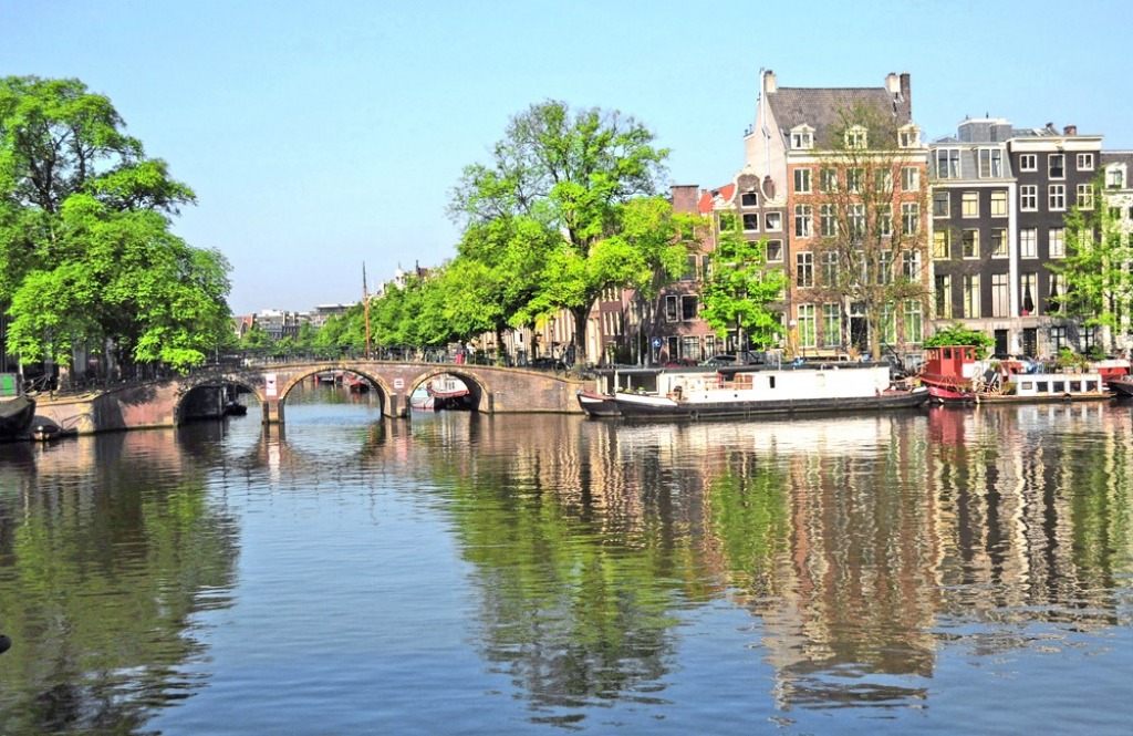 Amsterdam, The Netherlands jigsaw puzzle in Bridges puzzles on TheJigsawPuzzles.com