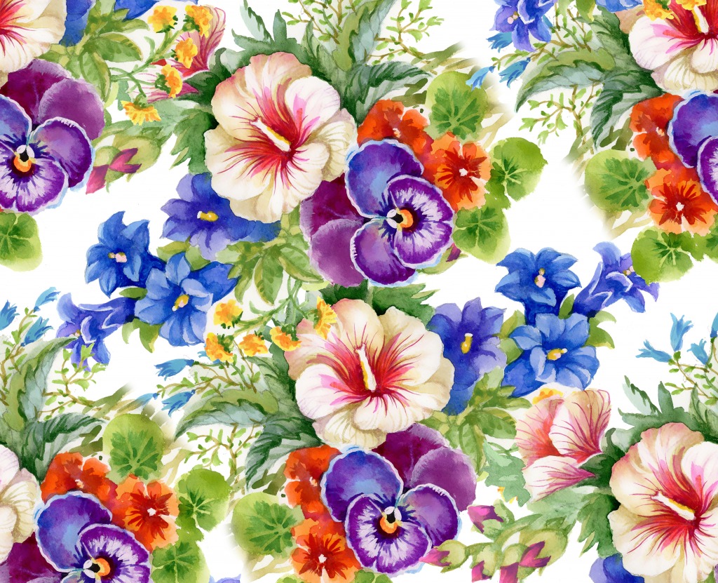 Modèle floral jigsaw puzzle in Fleurs puzzles on TheJigsawPuzzles.com