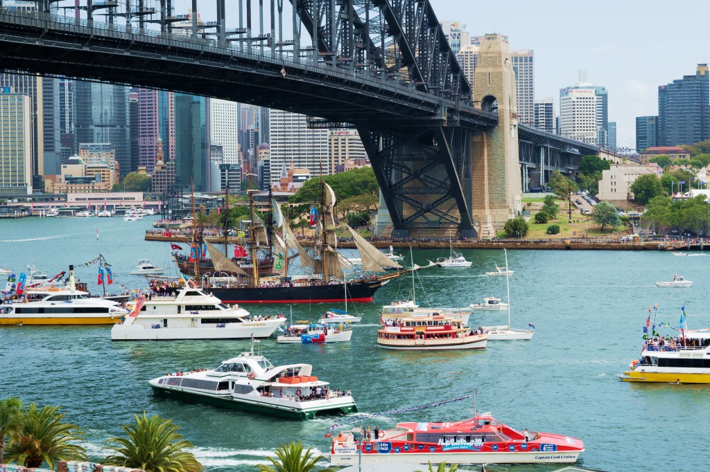 Tall Ships Race in Sydney jigsaw puzzle in Bridges puzzles on TheJigsawPuzzles.com