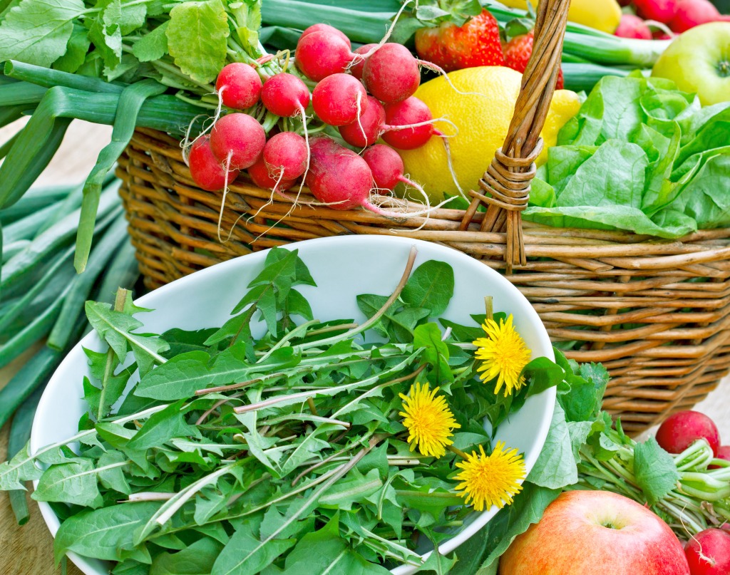 Dandelion Leaves, Fruits and Vegetables jigsaw puzzle in Fruits & Veggies puzzles on TheJigsawPuzzles.com