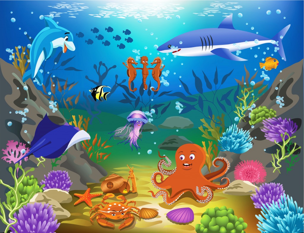Морская жизнь jigsaw puzzle in Подводный мир puzzles on TheJigsawPuzzles.com