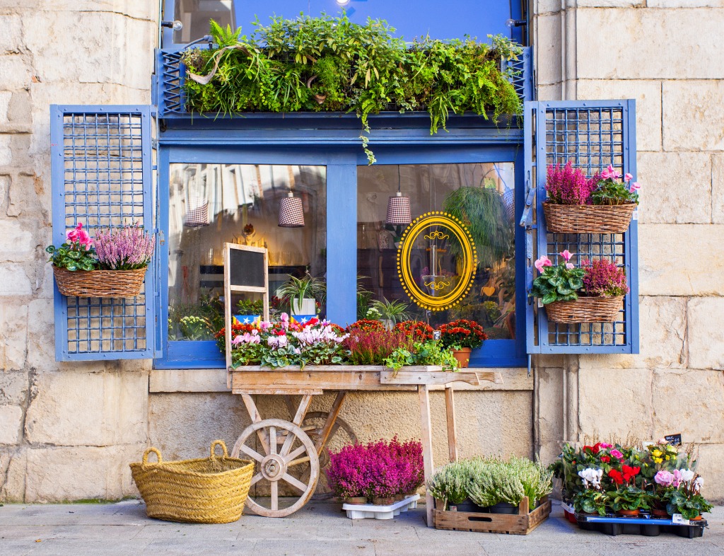 Flower Shop in Spain jigsaw puzzle in Flowers puzzles on TheJigsawPuzzles.com