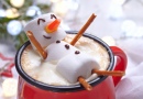 Hot Chocolate and Marshmallow Snowman