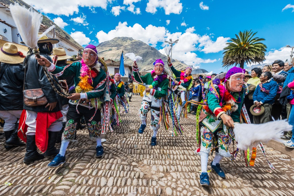 Virgen Del Carmen Parade in Pisac, Peru jigsaw puzzle in People puzzles on TheJigsawPuzzles.com