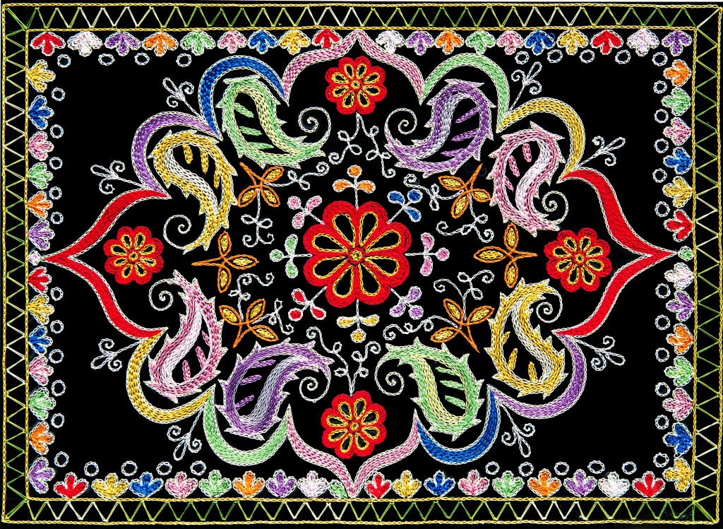 Handgemachter Teppich aus Aserbaidschan jigsaw puzzle in Handgemacht puzzles on TheJigsawPuzzles.com