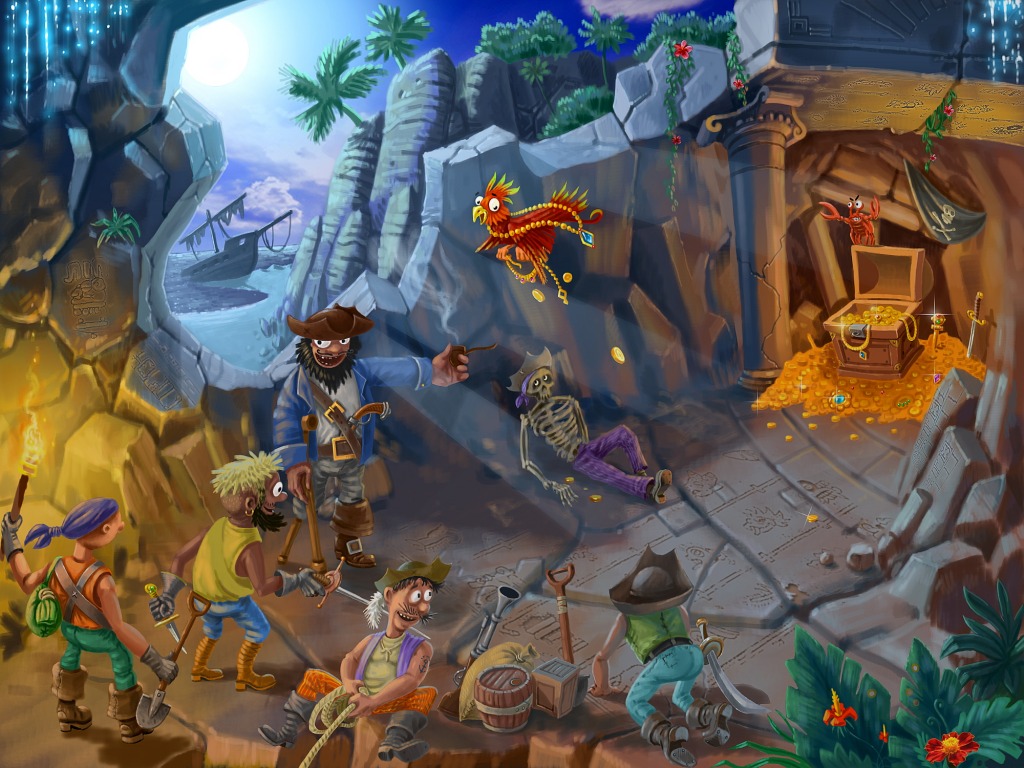 Treasure Island jigsaw puzzle in Kids Puzzles puzzles on TheJigsawPuzzles.com