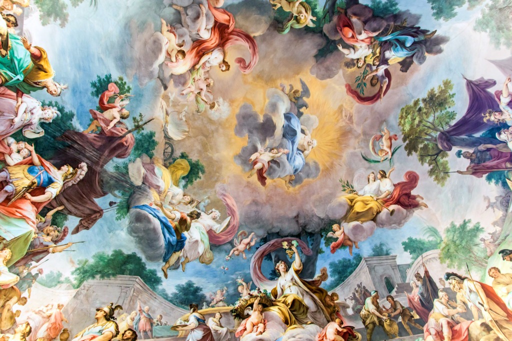 Palazzo Reale Ceiling, Caserta, Italy jigsaw puzzle in Puzzle of the Day puzzles on TheJigsawPuzzles.com