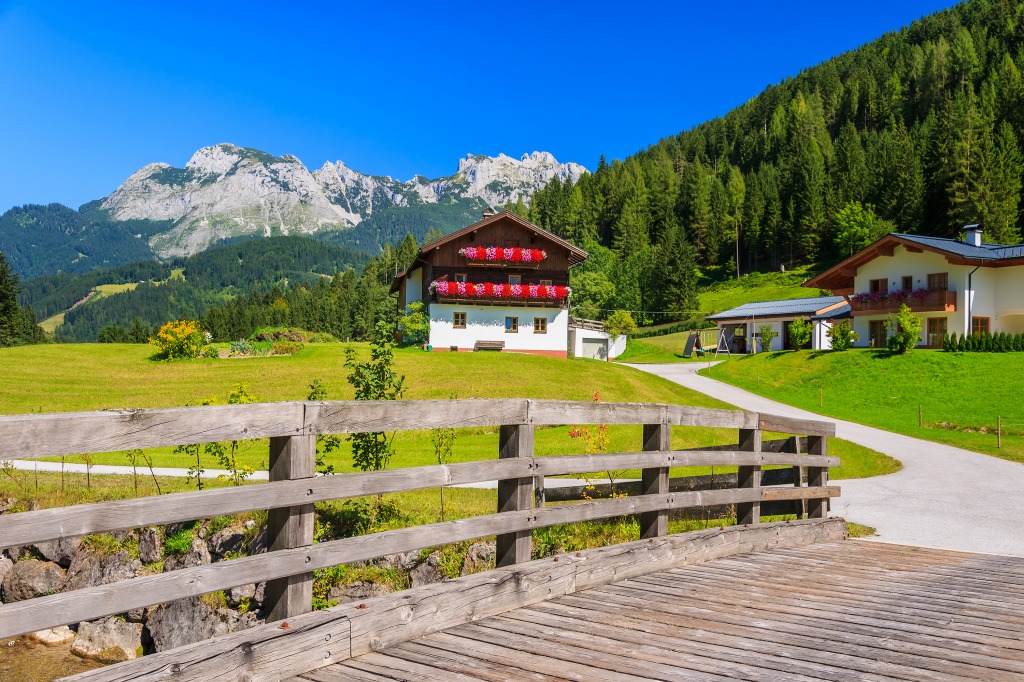 Alpine Village in Austria jigsaw puzzle in Great Sightings puzzles on TheJigsawPuzzles.com