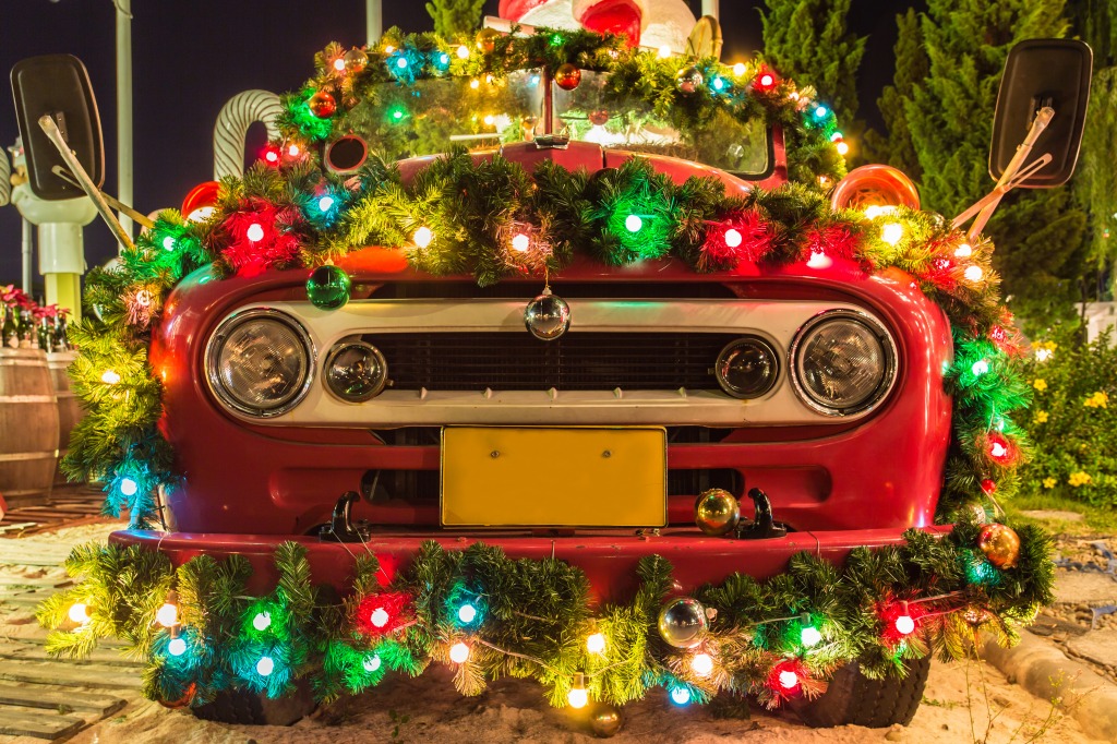 Decorated for Christmas jigsaw puzzle in Cars & Bikes puzzles on TheJigsawPuzzles.com