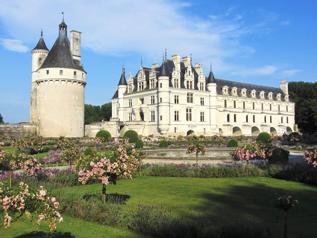 Chateau de Chenonceau, France jigsaw puzzle in Castles puzzles on TheJigsawPuzzles.com