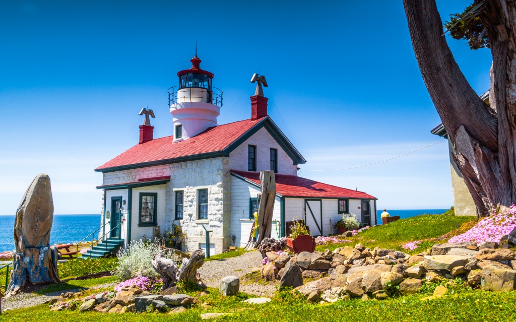 Battery Point Lighthouse, Crescent City CA jigsaw puzzle in Great Sightings puzzles on TheJigsawPuzzles.com