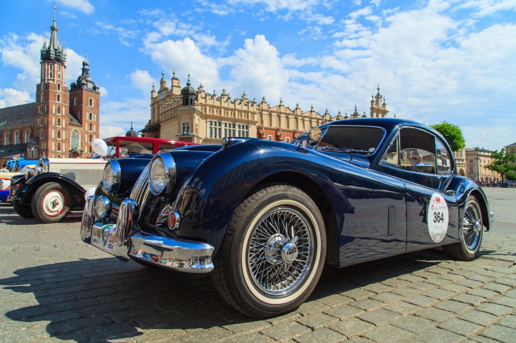 Annual Classic Car Race in Kraków jigsaw puzzle in Cars & Bikes puzzles on TheJigsawPuzzles.com