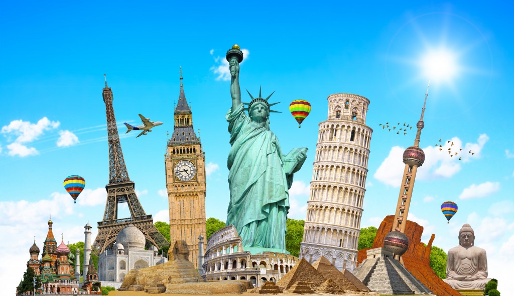 Traveling around the World jigsaw puzzle in Aviation puzzles on TheJigsawPuzzles.com