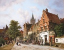Delft with Prinsenhof in the Distance