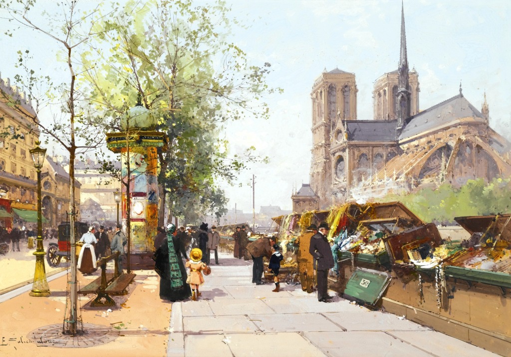 Notre Dame de Paris jigsaw puzzle in Obras de Arte puzzles on TheJigsawPuzzles.com