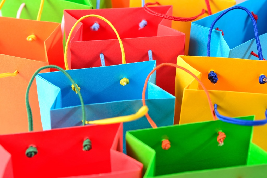 Colorful Paper Bags jigsaw puzzle in Macro puzzles on TheJigsawPuzzles.com