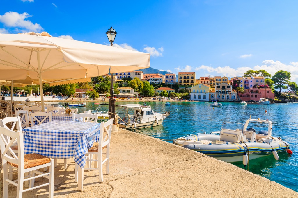 Assos Village on Kefalonia Island, Greece jigsaw puzzle in Great Sightings puzzles on TheJigsawPuzzles.com